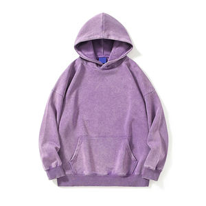 Sudadera con Capucha Estilo Vintage Lavado Ácido al por Mayor, Producto de Moda Urbana, Producción Personalizada ODM - Product Image 3