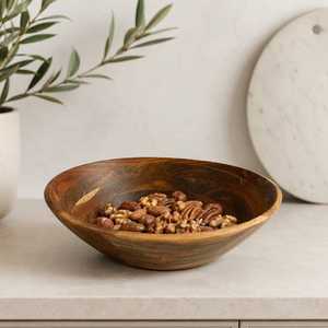 Bol de service en bois de luxe de qualité supérieure – Bol alimentaire artisanal naturel haut de gamme pour table à manger, cuisine et décoration intérieure - Product Image 6