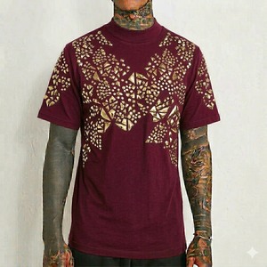เสื้อยืดผู้ชายทรงหลวมสบายๆ แฟชั่นลำลอง แขนครึ่งตัว ผ้าเนื้อนุ่ม ลายพิมพ์ดีไซน์สวยงาม เหมาะสำหรับกิจกรรมกลางแจ้ง รับผลิตตามสั่ง ขายส่ง - Product Image 4