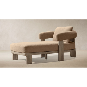 Furniture Natural Teak Wood Sun Lounger Durable WIth <b>Cushion</b> <b>for</b> <b>Garden</b> Patio <b>Sofa</b> Outdoor - Kafka - Product Image 1