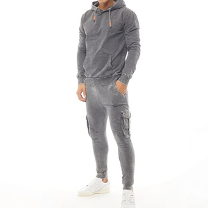 Custom Design Windproof Plus Size Solid Acid Washed Breathable Winter <b>Tracksuits</b> Private Label Outdoor Polyester/Cotton - Product Image 6