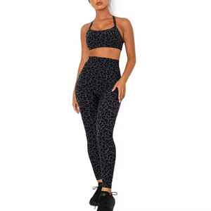 Hot Selling Best Price Women's Yoga Set Mid Waist Compression Tight Push up Breathable Elastic Waist Solid Waterproof - Product Image 1