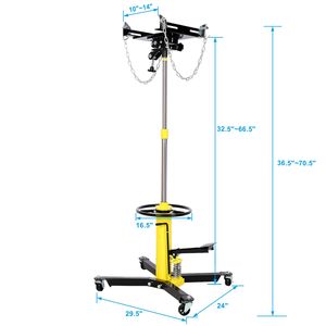 Sollevamento rapido doppia molla da 1660 libbre martinetti di trasmissione 0.75 Ton 2 stadi sollevatore idraulico per auto con 360 gradi nuovo modello di 2023 - Product Image 4