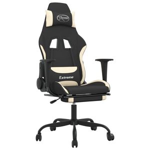 เก้าอี้เล่นเกมสีดำและสีครีม - Product Image 2