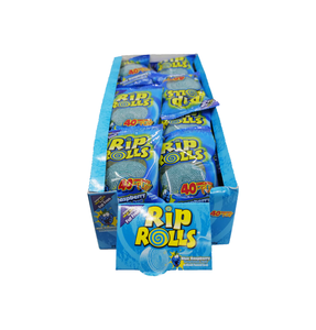 Bulk Wholesale Supply Rip <b>Rolls</b> <b>Blue</b> Raspberry Licorice Candy 1.4 oz Sweet and Sour Chewy Candy <b>Roll</b> Snack - Product Image 2
