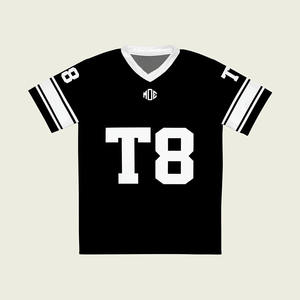 Camisetas de Fútbol Americano para Jóvenes Negros, 100% Poliéster, Impresión por Sublimación, Camisetas Deportivas de Malla Oversize - Product Image 5