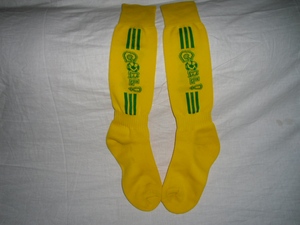 Yellow Green Anti-Bacterial Spandex Soccer Socks <b>Knee</b> <b>High</b> OEM Service Logo Team Training Wear - Product Image 3