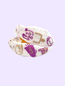 Diadema con cuentas bordadas de ballena azul marino, diadema hecha a mano bonita, regalo acolchado personalizado para niñas, accesorio para el cabello, ropa de fiesta a la moda - Product Image 5