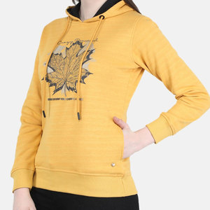 เสื้อฮู้ดดี้โอเวอร์ไซส์ลำลองแบบมีสีสันตัดกัน พร้อมโลโก้ OEM ตามสั่ง สำหรับผู้หญิง ผ้าหนานุ่ม ตกแต่งด้วยผ้าแบบ Patchwork รุ่นใหม่ล่าสุด - Product Image 4