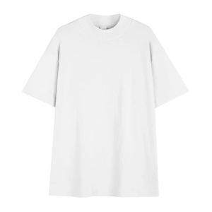 Camiseta de cuello alto para hombre, 220g, oversize, corte holgado, personalizada con estampado DTG en relieve, cuello redondo, hombros caídos, algodón de alto gramaje, lisa, casual - Product Image 5