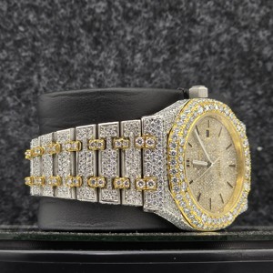 Luxury Hip Hop Automatic Movement Stainless Steel Moissanite <b>Watch</b> Iced <b>for</b> <b>Men</b> Sapphire Crystal Dial 10 Bar Water Resistance - Product Image 2