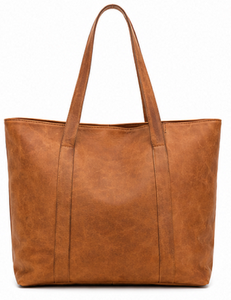 Bolso Tote de Cuero Genuino de Primera Calidad, Estilo Japonés, para Mujer, Gran Capacidad, Moda de Playa, Bolso de Hombro para Viaje - Product Image 1