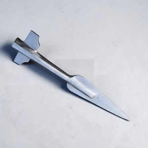 Dark Hammer Art Hand Forged Antique High Carbon Steel Medieval Viking Polish Wing Spearhead Best for Outdoor <b>Camping</b> - Product Image 2