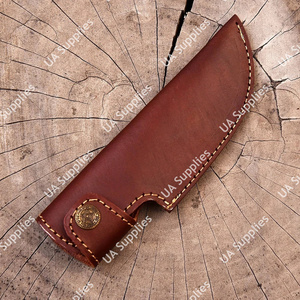 Étui à couteau en cuir fait main de haute qualité, en cuir de vache véritable, avec passant de ceinture, pour la chasse, le camping, la survie, EDC, personnalisable, vente en gros - Product Image 2