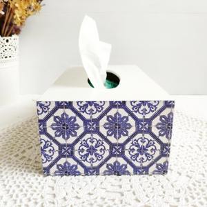 Boîte à mouchoirs en bois imprimé haute brillance, boîte à mouchoirs en bois poli imprimé pour décoration de salle de bain de luxe, accessoire de vente en gros - Product Image 3