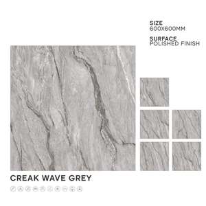 Marfil Bianco diseño pulido brillante 600x600mm baldosas de porcelana de 8mm de espesor para salón baño ladrillo refractario Morbi cerámica - Product Image 4