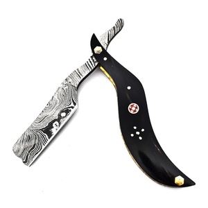 Couteaux de survie et de camping faits à la main en acier Damas, ultra-affûtés, avec manche en Micarta et étui en cuir, Pasha Enterprises - Product Image 6