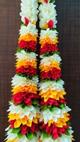 Karangan Bunga Melati Mogra Marigold Buatan Tangan India dari Kain Toran untuk Festival Diwali, Pernikahan, Hari Valentine