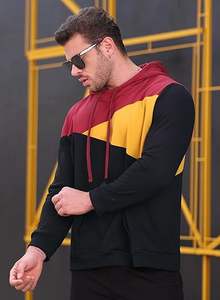 High Quality <b>Mens</b> Hooded Pullover <b>Sweatshirt</b> Polyester Cotton Fleece <b>Hoodie</b> Custom Logo Streetwear Winter Casual Plain Dyed - Product Image 6