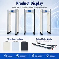 Portique de détection de métaux à 33 zones, haute sensibilité, écran tactile LCD, pour aéroport, école, usine, événement