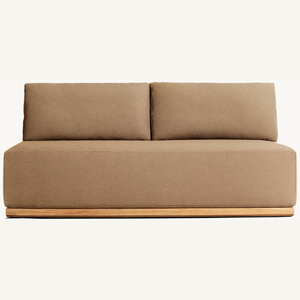 Muebles de sofá hechos de madera de teca con cojines suaves, adecuados para sala de estar o uso en exteriores, que son duraderos. - Product Image 2