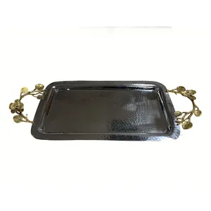 Plateau de service de luxe en plastique PP, style américain contemporain fait main, pour décoration intérieure moderne, sûr, Zaid Exports - Product Image 6