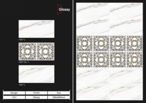 กระเบื้องบุผนังเซรามิกแบบมันเงา พรีเมียม ขนาด 30x60 ซม. 300x600 มม. 12x24 นิ้ว โซลูชั่นตกแต่งผนังภายในที่ทันสมัยสำหรับห้องครัวที่มีสไตล์ - Product Image 5