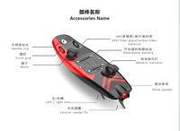 Planche de surf électrique Epp 15KW de puissance, charge maximale de 120 kg, pack complet pour le ski nautique et le wakeboard