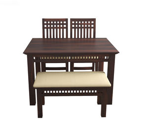 Juego de Comedor Moderno de Lujo en Madera Maciza de Sheesham con Sillas Acolchadas, Muebles Ecológicos y Duraderos para Comedor de Restaurante u Hogar - Product Image 1