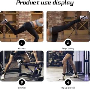 Sangle de cheville renforcée avec fixation par câble, brassard durable pour l'entraînement répété des jambes en salle de sport et l'utilisation en fitness - Product Image 3