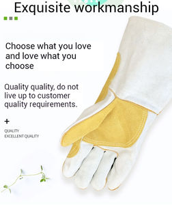 Guantes de Trabajo de Seguridad MERITORIOUS INTERNATIONAL de Cuero Vacuno, Resistentes, con Pantalla Táctil y Detección de Agujas - Product Image 4