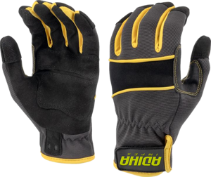 Gants de sécurité pour mécaniciens Adiha Impex, respirants, résistants à la chaleur, 8 mil, taille XL, coutures personnalisées, couleur noire et jaune de qualité supérieure - Product Image 3