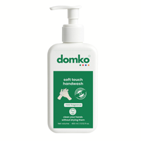 Savon liquide pour les mains Domko de haute qualité, toucher doux, antibactérien, infusé aux minéraux, parfum thé vert, 400 ml, respectueux de la peau, pH 5,5, sans parabène