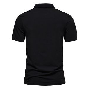Affordable Price Short Sleeve Polo <b>Shirt</b> With <b>Red</b> And White Stripes Contrast Trim Regular Fit Casual Knitted T-<b>Shirt</b> - Product Image 2
