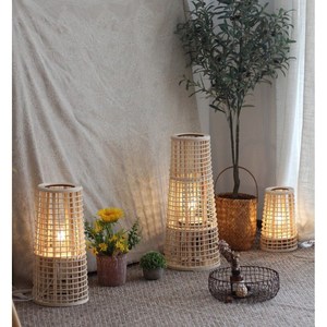 Porte-bougies en bois d'acacia tissé à la main en bambou, vente en gros Moradabad - Product Image 2