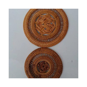Assiettes en rotin naturel personnalisées, assiettes de service tissées à la main pour restaurants, hôtels, cafés - Product Image 1