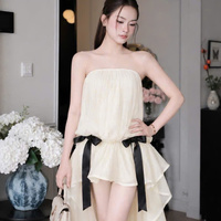 Gaun Putri Laut Seksi Wanita Bahan Sutra Katun, Pinggang Alami, Slim Fit, Tanpa Tali, Chiffon Kasual, Dapat Dicuci, Harga Pabrik, Dapat Disesuaikan