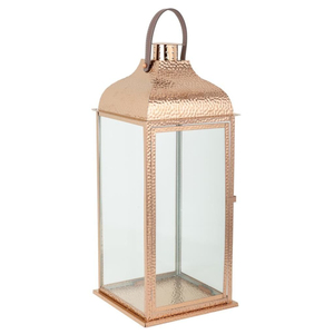 Lanterne suspendue en verre et métal doré antique, style marocain vintage, porte-bougie en fer martelé pour table de mariage - Product Image 3