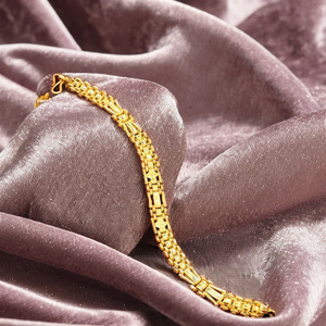 Pulsera de Eslabones de Latón con Baño de Oro Micro de 14K/18K/24K al por Mayor para Hombre con Cierre de Gancho en S, Joyería de Moda - Product Image 4