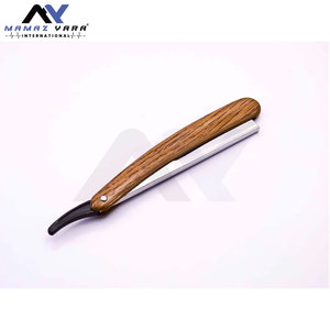 Single Blade Stainless Steel Straight <b>Razor</b> Premium Wooden Handle Barber Changeable Blade Shaving <b>Razor</b> Face <b>Mens</b> Grooming - Product Image 5