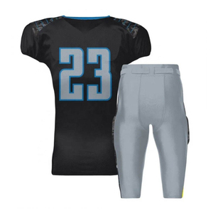 Tenue de football américain à séchage rapide avec panneaux en maille respirante, design personnalisé par sublimation, résistante aux rayures, pour équipe - Product Image 2