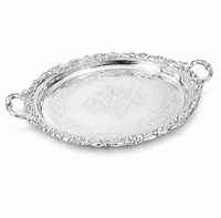Ensemble de 2 plateaux de service en métal doré de luxe |   Plateau de table basse décoratif moderne pour la maison et l'hôtel