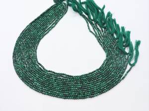 Perles de malachite verte naturelle facettées de forme ronde 2 mm, perles de pierre précieuse malachite, perles de malachite de forme ronde pour la création de bijoux - Product Image 3