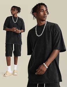 T-shirts oversize pour hommes, t-shirts en coton délavé, t-shirts amples style boyfriend, vêtements streetwear vintage - Product Image 3