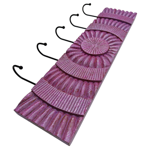 Organizador de Llaves de Madera Tallada Artesanal Smart Art, Colgador de Llaves de Pared, Decoración de Pared, Almacenamiento de Ropa, 5 Ganchos, Madera Sintética - Product Image 6