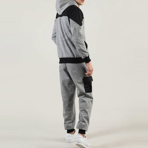 Ensemble de survêtement décontracté pour homme respirant à capuche avec motif uni pour les sports et l'entraînement en plein air au printemps, qualité supérieure - Product Image 2