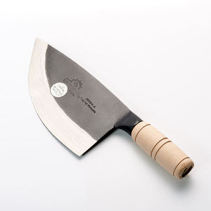 Couteau de boucher japonais JAYA MATA, manche en bois, lame en acier carbone, forgé à la main, finition haute brillance, pour droitier, 7 pouces, traditionnel, 2 mm - Product Image 3