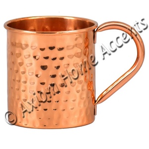 Mug en cuivre pur pour Mule de moscou, 1 pièce, avec poignée en laiton, 16 oz, Design de baril classique, accessoire pour la maison - Product Image 2