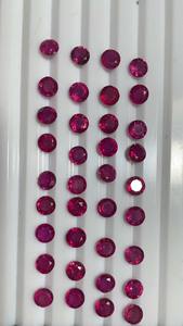 Lote de 100 Piezas de Rubíes Naturales Redondos Facetados, Color Rojo, Tamaño 4 mm, Piedras Sueltas, Precio al por Mayor, Fabricante de Rubíes para Exportación - Product Image 2