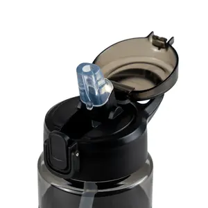 Botella de Agua Deportiva Ecológica de 700 ml con Pajita, Material RPET, Modelo TM-046-BLK - Product Image 4